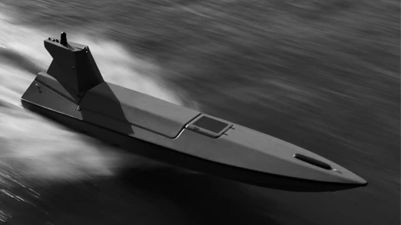 8m uncrewed surface vessel at speed